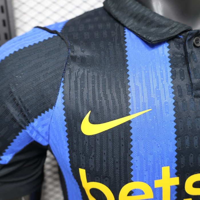 Player Version 26/27 Inter Milan Home Black & Blue  Stripe Jersey