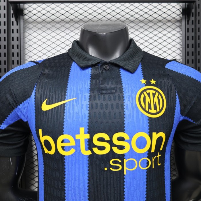 Player Version 26/27 Inter Milan Home Black & Blue  Stripe Jersey