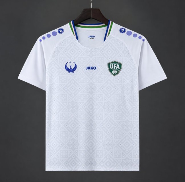 2026 Uzbekistan Home White/Blue Jersey