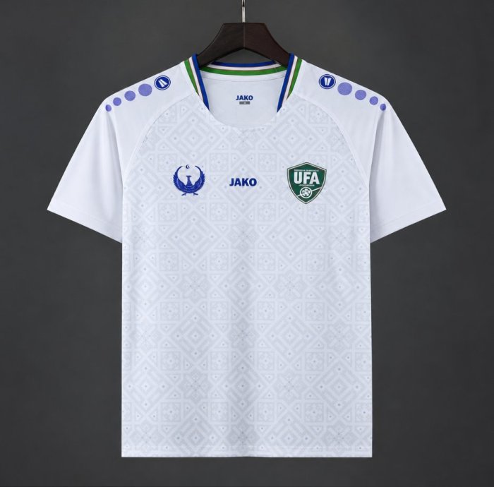 2026 Uzbekistan Home White/Blue Jersey