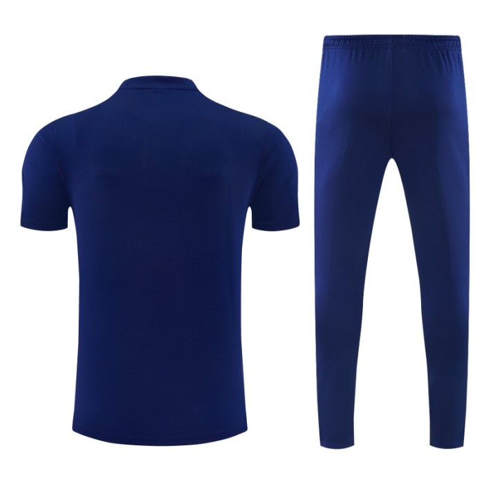 26/27 Manchester City Navy Blue  Short Sleeve Tracksuit + Long Pants