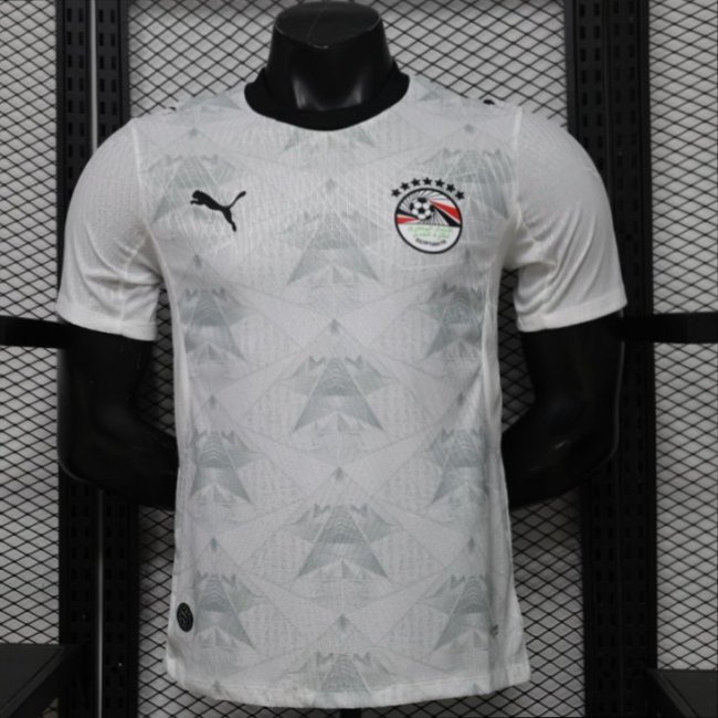 Player Version 2026 Egypt White with Grey Away Jersey