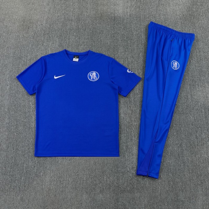 6/27 Chelsea Blue Short Sleeve Training Tee + Long Pants (Home)