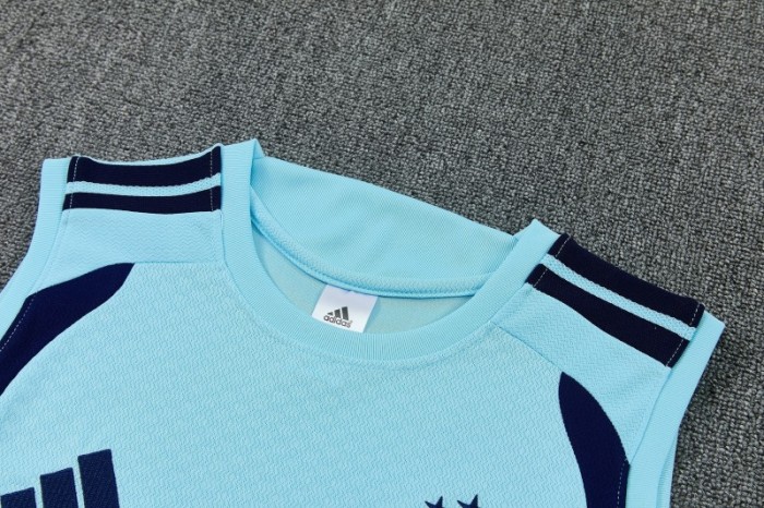 26/27 Argentina Sky Blue Sleeveless Training Vest +Soccer Shorts