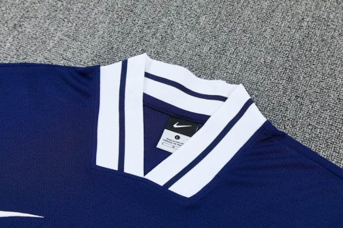 26/27 Paris Saint-Germain Navy Blue with  PARIS  Eiffel Tower Short Sleeve Tracksuit + Long Pants