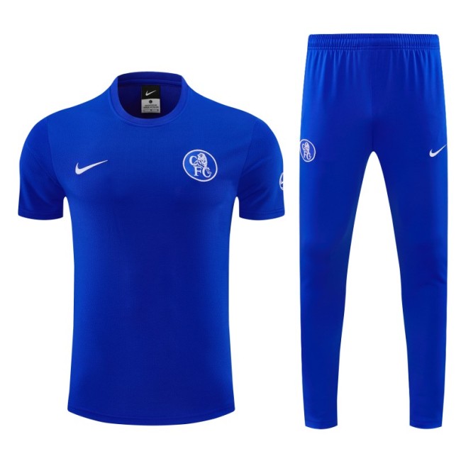 6/27 Chelsea Blue Short Sleeve Training Tee + Long Pants (Home)