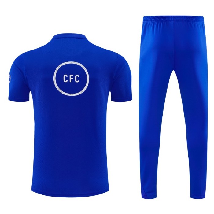 6/27 Chelsea Blue Short Sleeve Training Tee + Long Pants (Home)