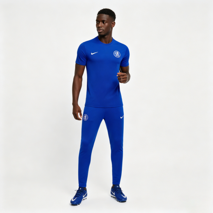 6/27 Chelsea Blue Short Sleeve Training Tee + Long Pants (Home)