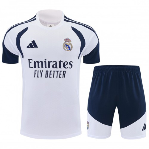26/27 Real Madrid  White Short Sleeve+Soccer Shorts
