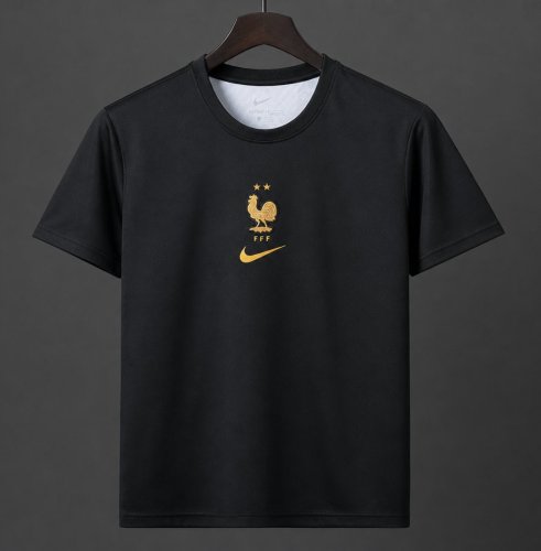 2026 France World Cup Premium Goalkeeper T-Shirt- Black/Orange