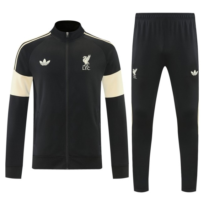 26/27 Liverpool Black & Cream Full Zipper Jacket Tracksuit + Long Pants