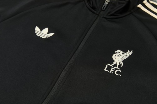 26/27 Liverpool Black & Cream Full Zipper Jacket Tracksuit + Long Pants
