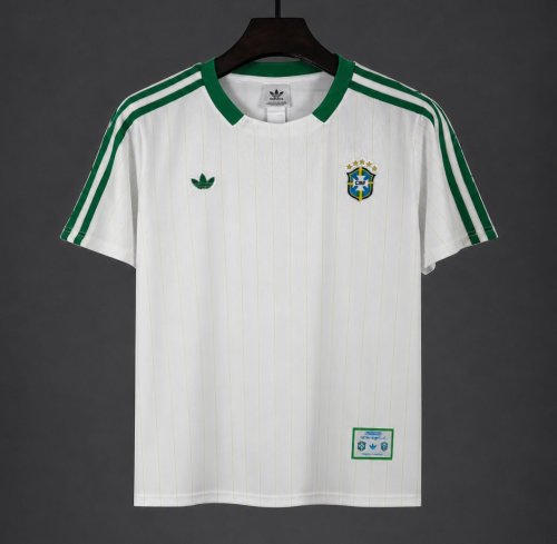 2026 Brazil Special Edition  Terrace Icons  White/Green Jersey