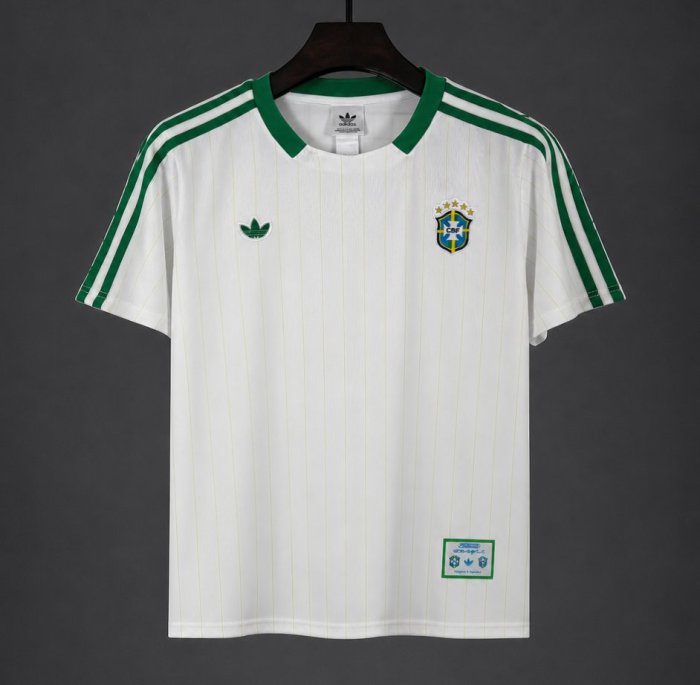 2026 Brazil Special Edition  Terrace Icons  White/Green Jersey