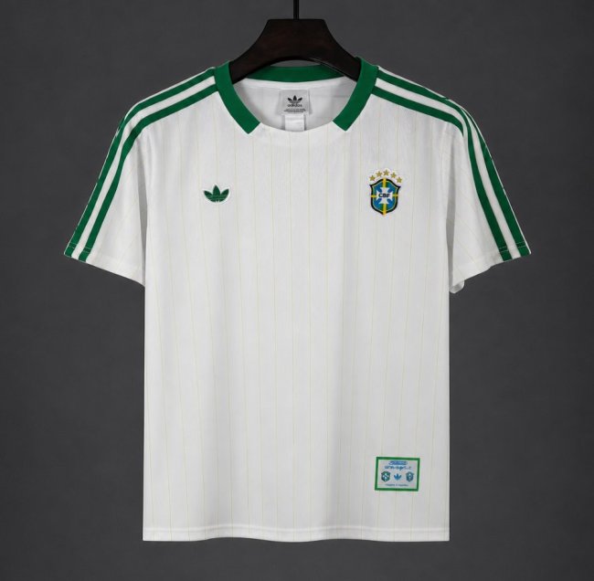 2026 Brazil Special Edition Terrace Icons White/Green Jersey