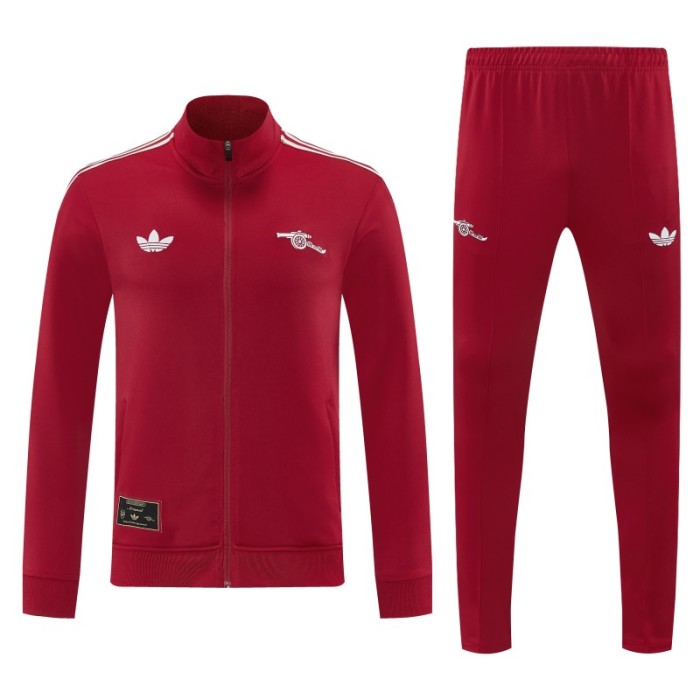 26/27 Arsenal Red Full Zipper Jacket Tracksuit + Long Pants