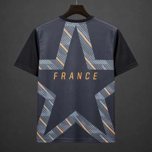 2026 France World Cup Premium Goalkeeper T-Shirt- Black/Orange