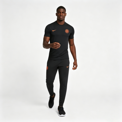 26/27 Inter Milan Black Short  Sleeve Tracksuit + Long Pants