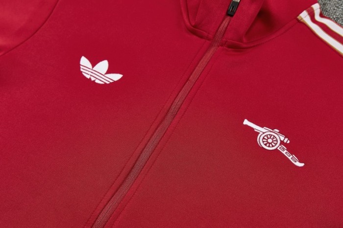 26/27 Arsenal Red Full Zipper Jacket Tracksuit + Long Pants
