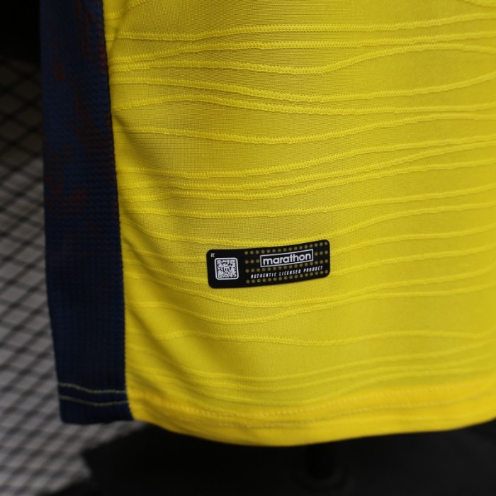 Player Version 2026 Ecuador Yellow with Tonal Wave  Home Jersey