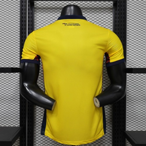 Player Version 2026 Ecuador Yellow with Tonal Wave  Home Jersey
