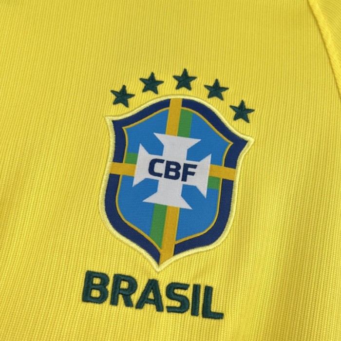 2026 Mens Brazil World Cup Home Long Sleeve Jersey