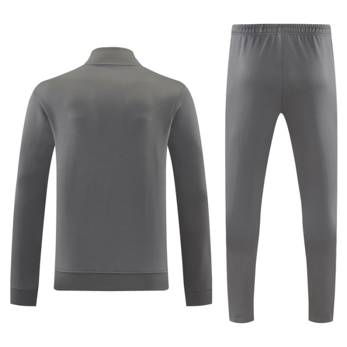 26/27 Manchester United Dark Gray Full Zipper Jacket+Long Pants