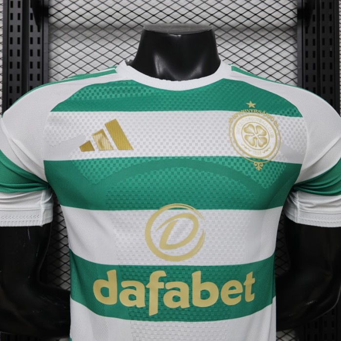 Player Version 26/27 Celtic Green & White Hooped Home Jersey