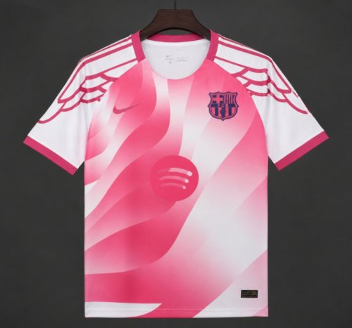 25/26 Barcelona  Pink Wings  Special Edition White/Pink Jersey
