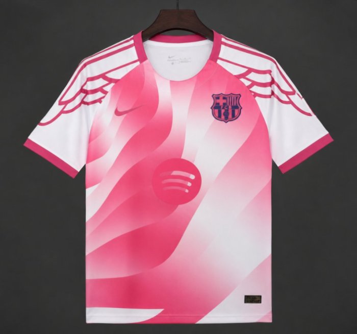 25/26 Barcelona  Pink Wings  Special Edition White/Pink Jersey