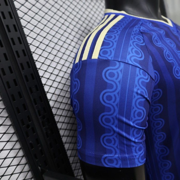 Player Version 2026 Sweden Blue with Tonal Chain Stripe  Away Jersey