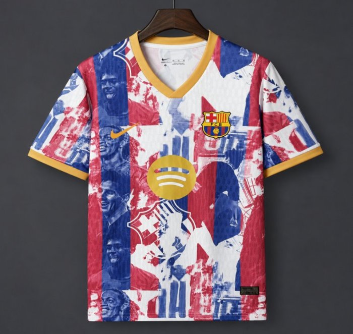 26/27 Barcelona Special  Legends  Graphic White/Blue/Red Commemorative Jersey
