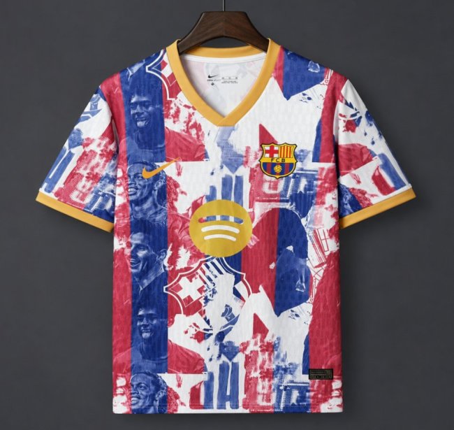26/27 Barcelona Special Legends Graphic White/Blue/Red Commemorative Jersey