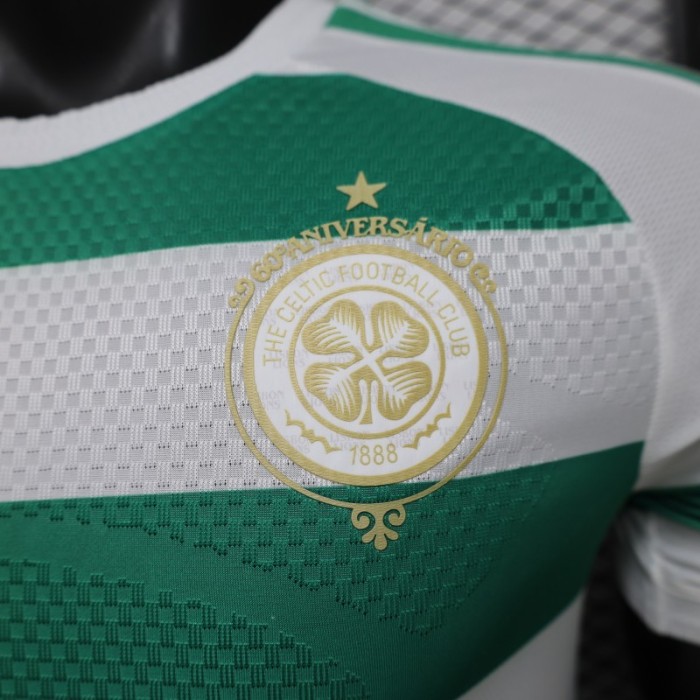 Player Version 26/27 Celtic Green & White Hooped Home Jersey