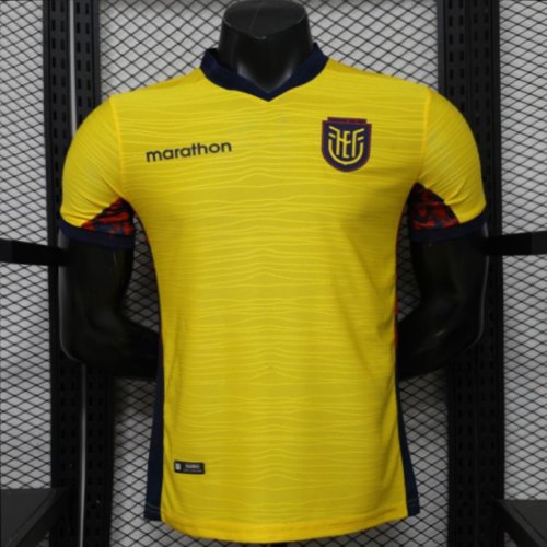 Player Version 2026 Ecuador Yellow with Tonal Wave  Home Jersey