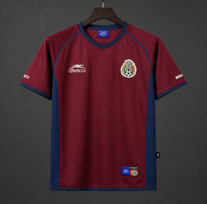 Retro 2002 Mexico World Cup Third Burgundy/Maroon Jersey
