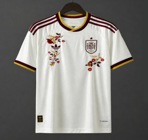 2026 Spain World Cup  Floral Edition  Off White Special Jersey