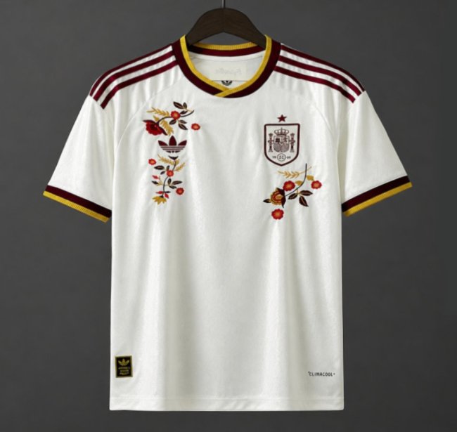 2026 Spain World Cup Floral Edition Off White Special Jersey