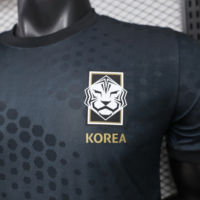 Player Version 2026 South Korea Dark Grey with Tonal Dot Allover Print Away Jersey