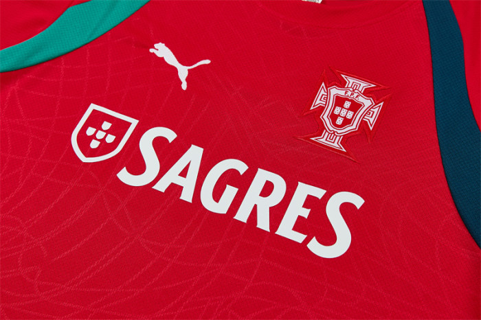26/27 Portugal Home Red Short Sleeve + Soccer Shorts