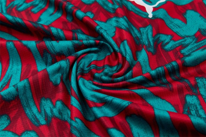 26/27 Portugal Third Red/Green Short Sleeve + Soccer Shorts