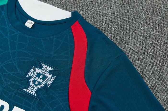 26/27 Portugal Away Blue Short Sleeve + Soccer Shorts