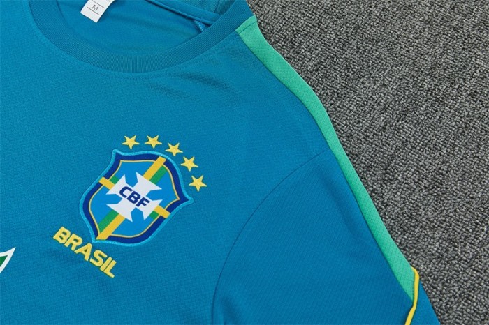26/27 Brazil Third Teal Blue Short Sleeve + Soccer Shorts