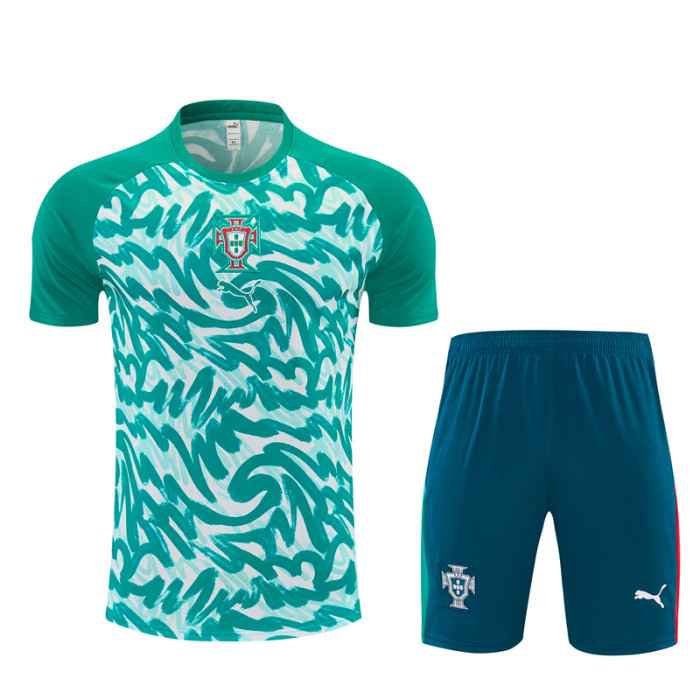 26/27 Portugal Third Green Short Sleeve + Soccer Shorts