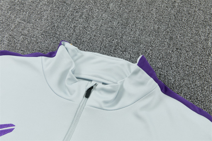 Player Version 26/27  Barcelona Light GreyHalf Zipper Jacket+Long Pants