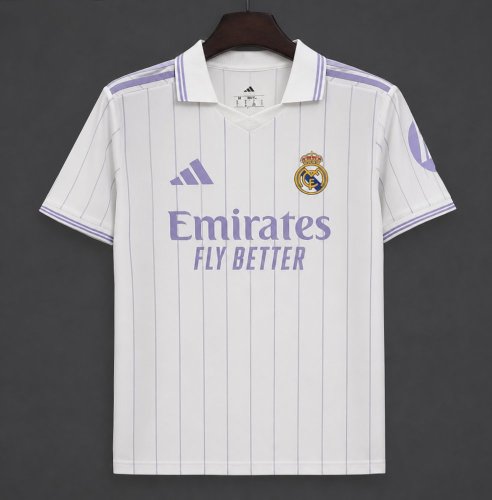 26/27 Real Madrid Vintage Style White POLO Jersey