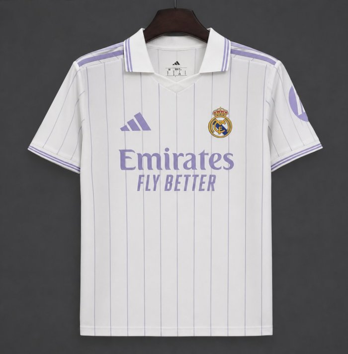 26/27 Real Madrid Vintage Style White POLO Jersey