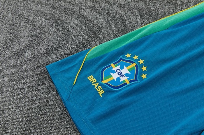 26/27 Brazil Third Teal Blue Short Sleeve + Soccer Shorts