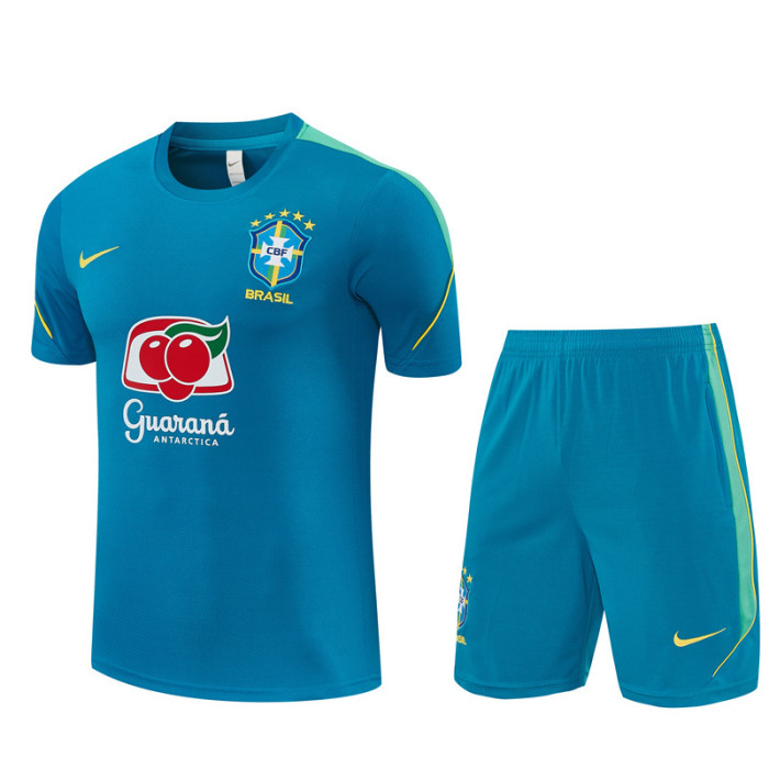26/27 Brazil Third Teal Blue Short Sleeve + Soccer Shorts