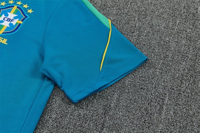 26/27 Brazil Third Teal Blue Short Sleeve + Soccer Shorts
